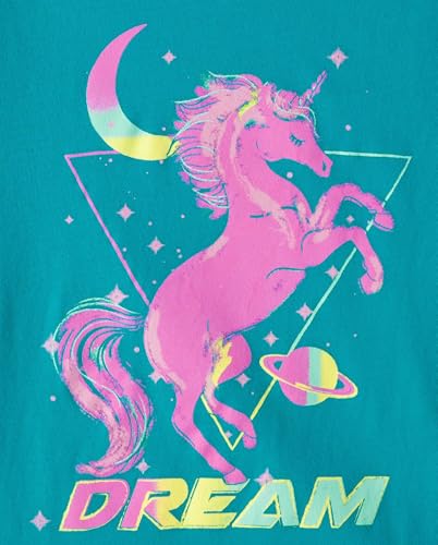 Image of The Children's Place Girls' Unicorns,Butterfly Short Sleeve Graphic T-Shirts,3 Pack