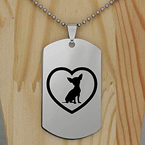 Preisvergleich Produktbild CKAWM Halskette Edelstahl Pommerschen Hund Anhänger Halskette Tier Halskette Haustier Schmuck Geschenk Für Frauen