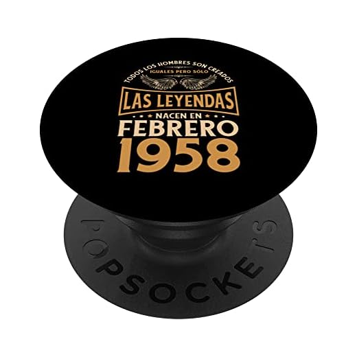 Cumpleaños Hombre Regalos Las Leyendas Febrero 1958 PopSockets PopGrip Intercambiable