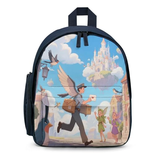 LPAGBCNU Petit sac à dos léger pour le shopping, les voyages, Blue-bird Postman, taille unique