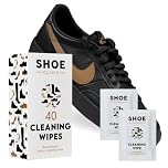 Shoe Clinic Shoe Cleaning Wipes | Pack of 40 | Cleaner for Shoes, Boots & Trainer Footwear | Wipe Clean Leather, Fabric & Canvas | Easy Quick Use For Portable & Travel Friendly Cleaning