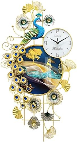 LUKEO Crystal Porcelain Painting Wall Clock Chinese Style Living Room Wall Decoration Wall Watch Wall Decoration Quartz Clock