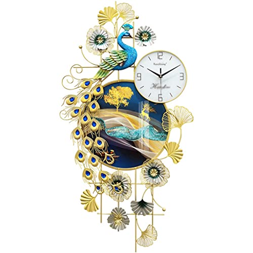 Lukeo Crystal Porcelain Painting Wall Clock Chinese Style Living Room Wall Decoration Wall Watch Wall Decoration Quartz Clock #TOP3