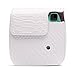 Fujifilm Mini 9/8/8+ case,Hellohelio 1980S Retro Faux Snakeskin Groovy Case for Fujifilm Mini 9/8/8+ Instant Film Camera (White)