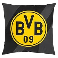 BVB Kissen grau/schwarz 40x40 cm