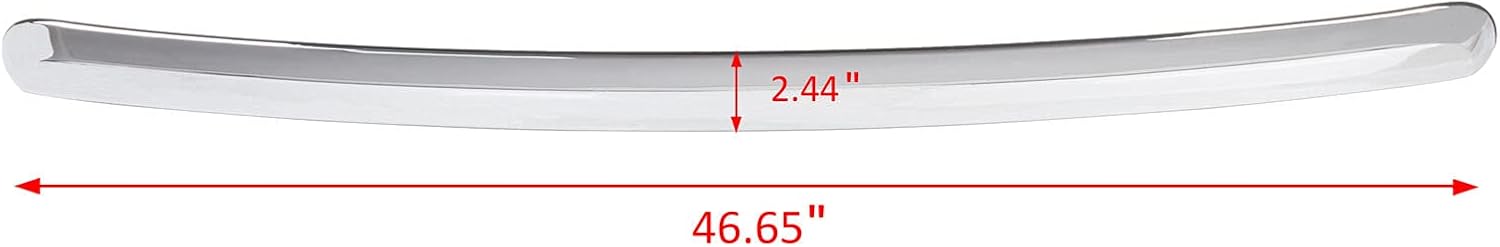 ECOTRIC Truck Hood Molding Trim Moulding Compatible with 2007-2013 GMC Sierra 1500 2500HD 3500HD Replace for GM1235109 10385156 (Without Chrome Grille)