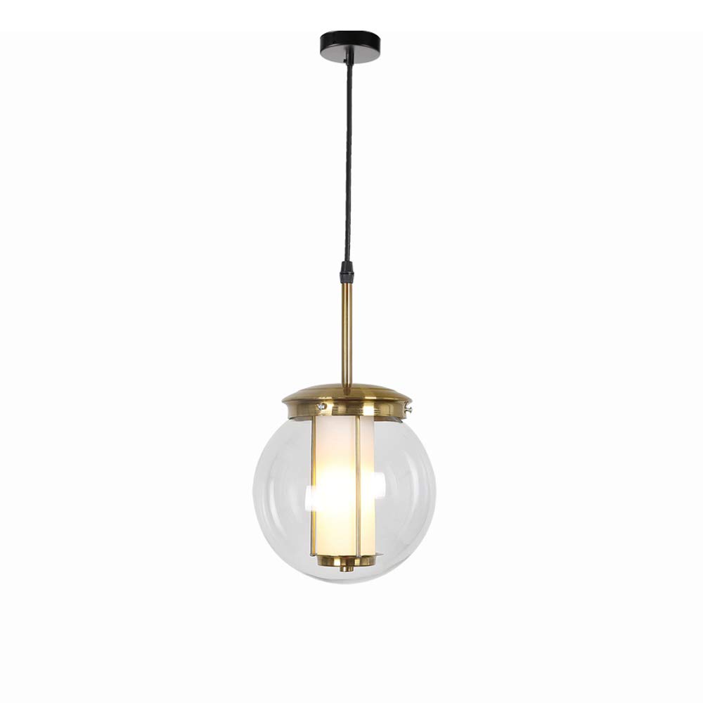Suspension luminaire café bar et restaurant design en verre avec chaîne