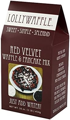 LollyWaffle Red Velvet Waffle Mix, 1 Lb.