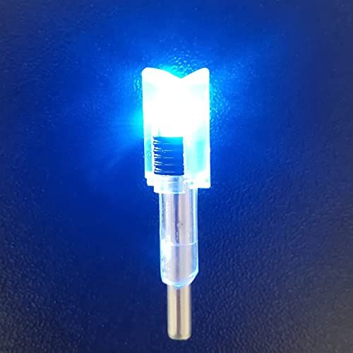 Deepower Crossbow Lighted Nock With On/Off Switch 4 Pack With .285”/.297”/.300”/.305” Bushings Led Nock Universal Fit For Bolts (Blue) #TOP2