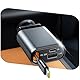 Zigarettenanzünder USB C 57W Einziehbares Auto Ladegerät, 3 in 1 KFZ Ladegerät USB Adapter Ladekabel Auto Zubehör Kompatibel mit iPhone 16 Pro Max iPad Samsung S24 S25 Pixel