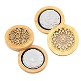 ATTEEFI 2 Pezzi Diffusore di Oli Essenziali in Legno, Diffusore di Pietre Aromatiche, con 2 Pietres Profumate, Naturali Set di Pietre Profumate per Oli Essenziali, per Soggiorno, Bagno, Camera Letto