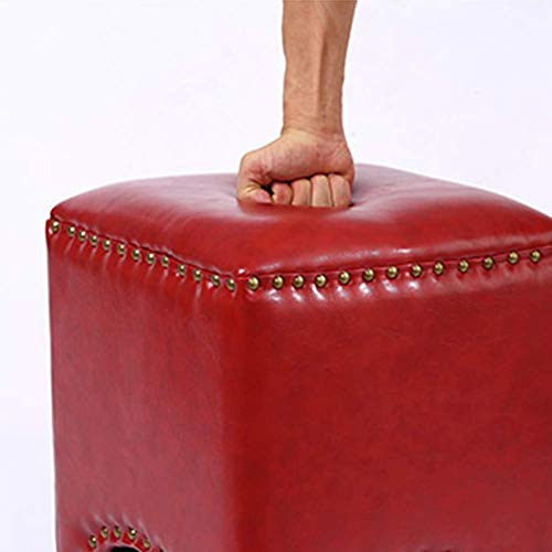 Tabourets de chaussures carrés en PU pour entrée et dressing - 4