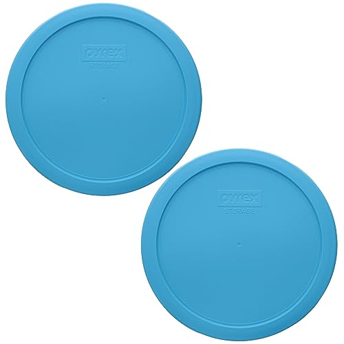 Pyrex 7402-PC Bright Blue Pantone Food Storage Lid (2-Pack) - Made in USA