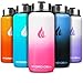 HYDRO CELL Stainless Steel Water Bottle w/Straw & Wide Mouth Lids (40oz 32oz 24oz 18oz) - Keeps Liquids Hot or Cold with Double Wall Vacuum Insulated Sweat Proof Sport Design (White/Pink 32 oz)