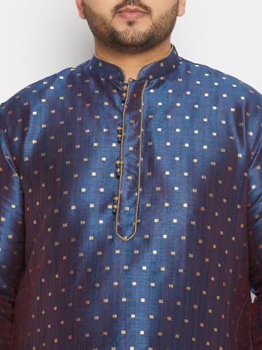 Image of Vastramay Plus Men's Silk Blend Kurta Pyjama Set