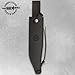GIL HIBBEN Extreme Survival Survivor Bowie Knife With Leather Belt Sheath - 7Cr17 Stainless Steel Sawback Blade, Hefty Handguard and Pommel, Pakkawood Handle, Take into the Wilderness - Length 15