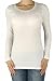 Women Active Basic Round Crew Neck Long Sleeve T Shirt White Medium