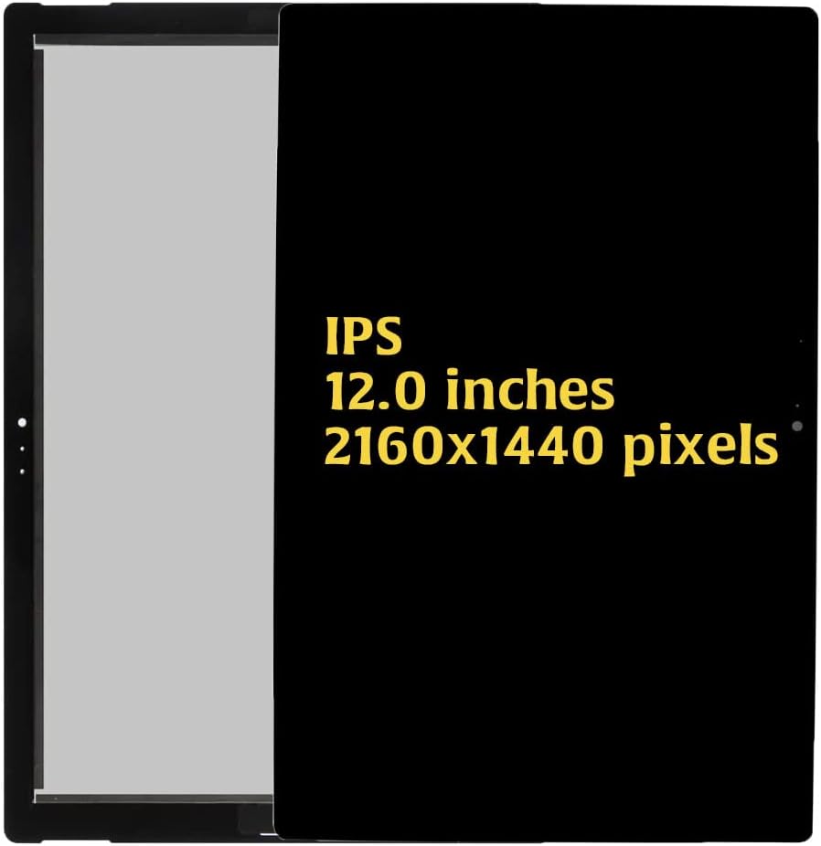 A-MIND for Microsoft Surface Pro 3 1631 V1.1 Screen Replacement LTL120QL01 TOM12H20 LCD Display Touch Digitizer Full Assembly with Screen Protect and Repair Tool Kits(Black)