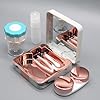 Vastsoon Contact Lens Case with Cleaner Washer, Portable Cute Eye Contacts Colored Lenses Applicator Remover Tool Kit with Mirror Solution Bottle Travel Size for Daily Outdoor (Square, Rose Gold) #5