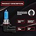 Fit For Mazda CX-5 2013-2016 High Performance Halogen Headlight Bulbs,9005 High Beam + H11 Low Beam Headlamp Replacement Bulbs Kit, 5000K Super Bright White Light, Plug and Play, Pack of 4