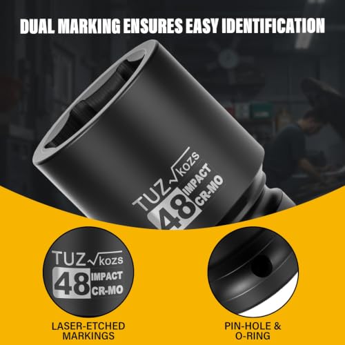 Image of 1 Inch Drive 48mm Standard Metric 6 Point CR-MO Impact Socket