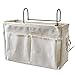 Nuluxi Tasche da Letto Appendibile Borsa da Comodino per Organizer Sospesa Portaoggetti da Letto Appendibile Pratici Accessori per Il Letto Adatto per Letti a Castello e Lettino per Bambini (Bianco)