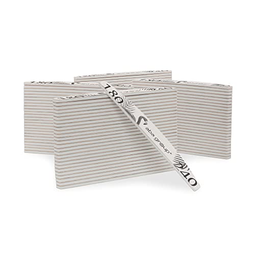 Limes à ongles professionnelles Aba Group 180/240, lot de 100 pièces résistantes en demi-lune