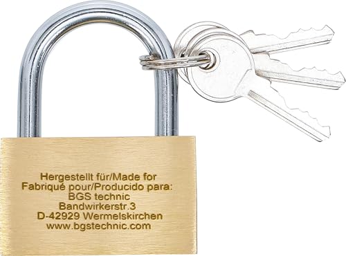 BGS Diy 3099 | Cadenas en laiton | 50 mm