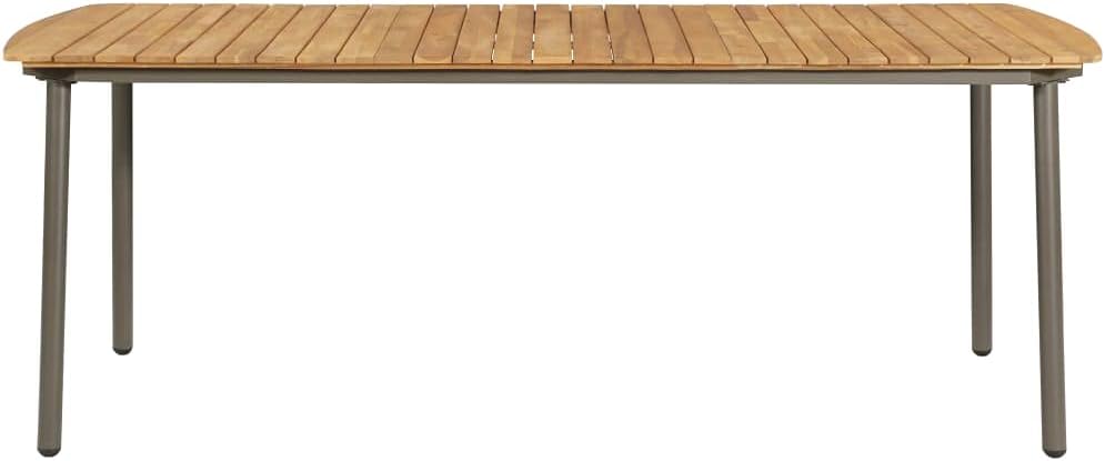 Patio Table,Outdoor Dining Table,Porch Side Table,Garden Table,Garden Table for Picnic Camping Porch Deck Lawn Backyard, 78.7"x39.4"x28.3" Solid Acacia Wood and Steel