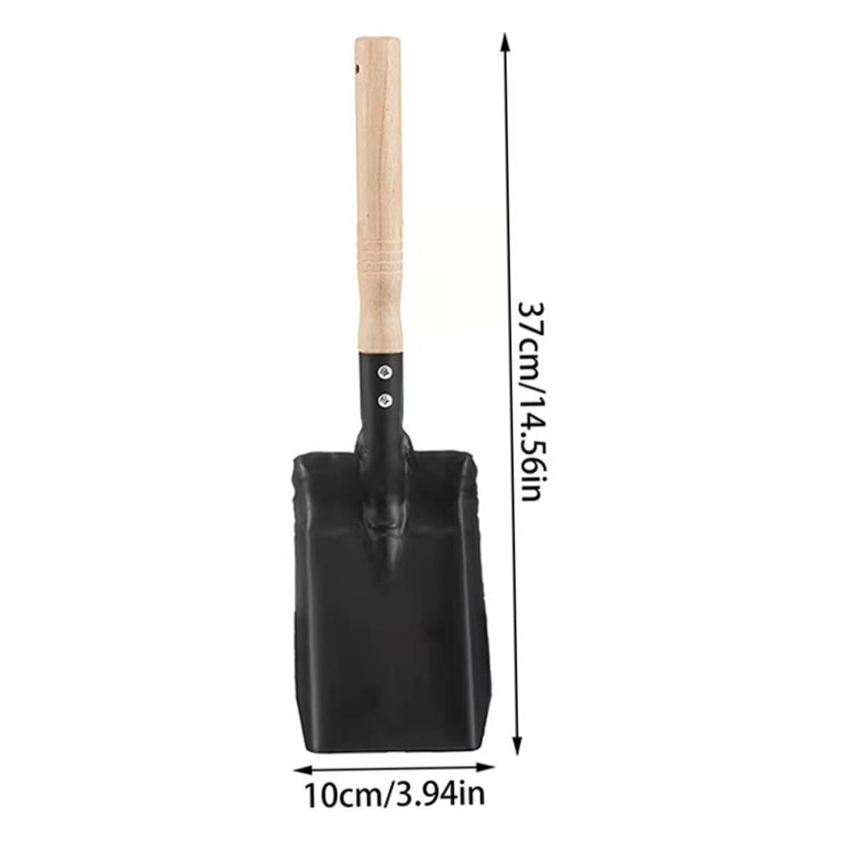 Toyvian Set Attrezzi per Caminetto Bordi Lisci Pala in Acciaio al Carbonio e Comodi da Trasportare e Spazzola in Legno Naturale per Pulizia Stufa e Casa