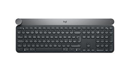 Logitech Craft - Windows、Mac 用ワイヤレス キーボード、クリエイティブなセレクター ダイヤルを備え、生産性にも貢献 - スペイン語 QWERTY