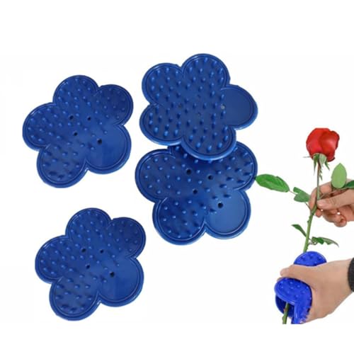 Removedor de espinas y hojas para rosas, plástico azul, 4 unidades miniatura 1