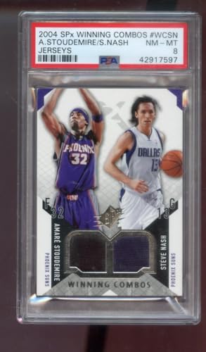 2004-05 SPx Winning Combos Jersey Steve Nash Amare Stoudemire Game-Used PSA 8 - Sports Memorabilia