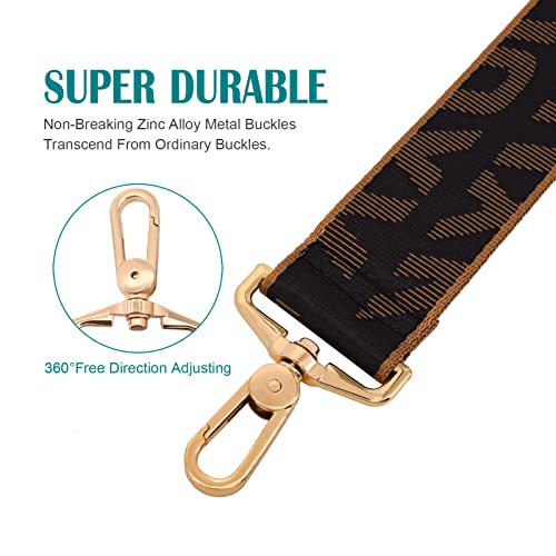 Image of Strap Purse Crossbody Bag Strap Replacement Metal Swivel Hook Shoulder Strap Guitar Strap for Crossbody Bag /luggag , A Nice Day, Width 1.5 inch