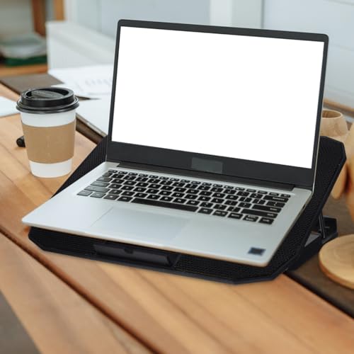 Base para laptop con ventiladores USB y pantalla LCD miniatura 4
