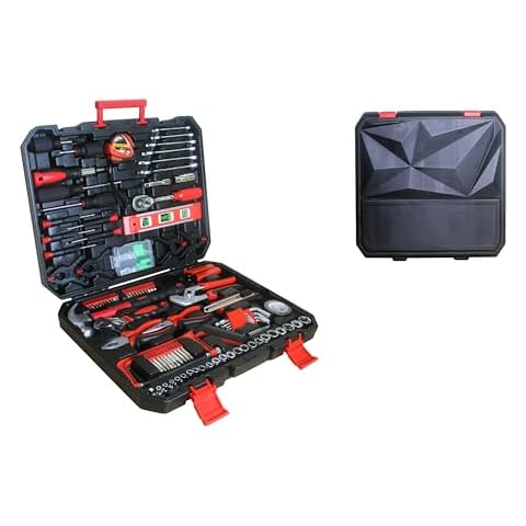238 Piece Household Hand Tool Set with Black Tool Case, Portable Repair Tool Set with Common Everyday Household Tools Cover