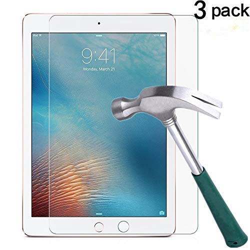 TANTEK [3-Pack Screen Protector for Apple iPad Pro (9.7 inch,2016 Version) / iPad Air 2 / iPad Air,Tempered Glass Film,Ultra Clear,Anti Scratch,Bubble Free,Case Friendly