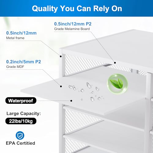 PAG-Mass Mail Sorter Adjustable Countertop Mail Holder, Heavy Duty Literature Organizer, Student Mailbox for Classroom, Desktop Bill Paper Organizer for Office Home School, 12 Compartments, White by PAG-Mass - Image 7