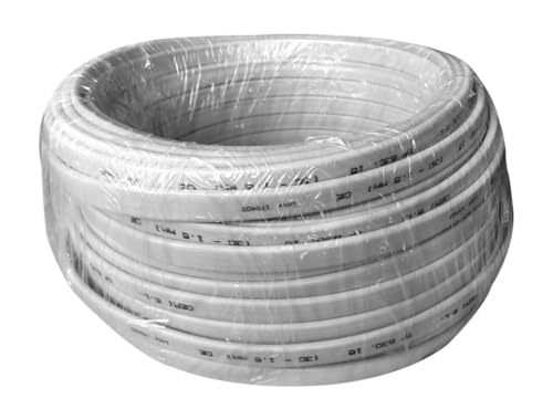 WatioWave Câble électrique H07V-K flexible extra plat 3 x 1,5 mm² gris