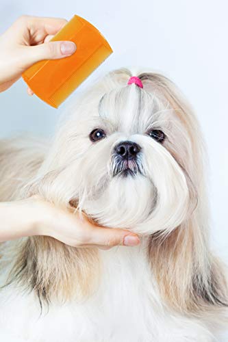 Pets First Large Rubber Pet Curry Comb For Smooth Shiny Fur | Flexible Bristles For Comfortable Grooming - Adjustable For Any Size - Compact And Ergonomic Design #TOP1