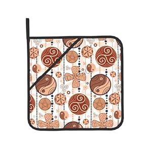 Oven Mitts and Pot Holders Set Patterns Non-Slip Heat Resistant Oven Mitts and Potholder for Cooking Baking Grilling BBQ