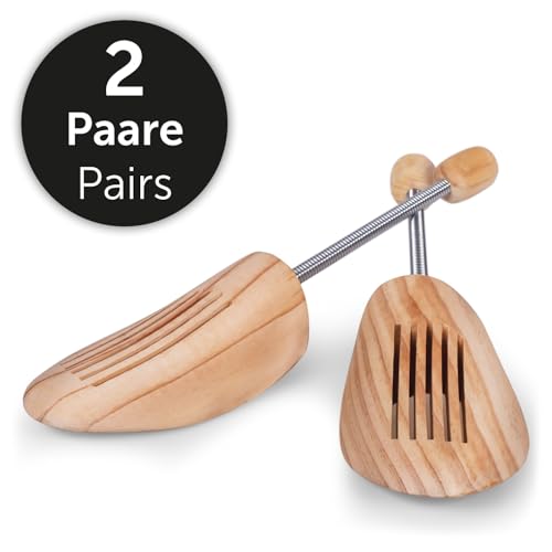 Blumtal® Schuhspanner für Damen und Herren aus Echtholz im 2er Set - Knickschutz Schuhe - Schuhstrecker Kiefernholz - Schuhspanner Herren - Schuspanner Damen - Shoe Tree- Schuhstrecker - Gr. 42-43
