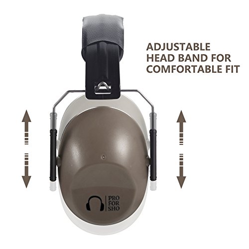 Pro For Sho 34dB Shooting Ear Protection - Special Designed Ear Muffs Lighter Weight & Maximum Hearing Protection - Standard Size, Coyote Brown - Thumbnail 5