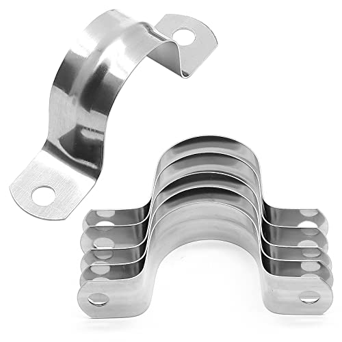 Uenhoy 50 Pcs 1-1/4" Stainless Steel Rigid Pipe Strap Clamps, M32 U Bracket