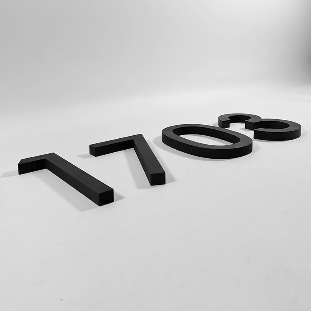 5 Inch Floating Exterior House Number Modern House Numbers Garden Door Number with Nail Kit Street Address Sign Plate Plaque Number (Number 2)
