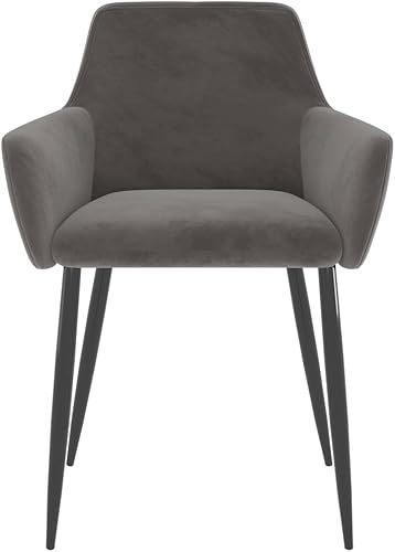 Miniatura 9 de Sillas de comedor, 2 piezas, terciopelo gris claro, bancos, sillas de cocina, ideales para cenas diarias o eventos especiales como reuniones, bodas