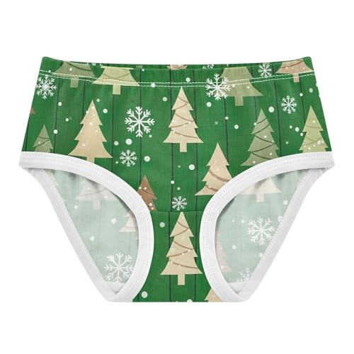 Christmas Trees Green Festival Toddler Girls Underwear 2t Cotton Panties for Girl Print Underpants Briefs
