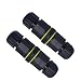 RENYIAO 2 way 3 pin waterproof Electrical Junction Box, waterproof rating IP68, suitable for cable diameter 0.16-0.39inch,waterproof cable Connector gland (2 PACK）