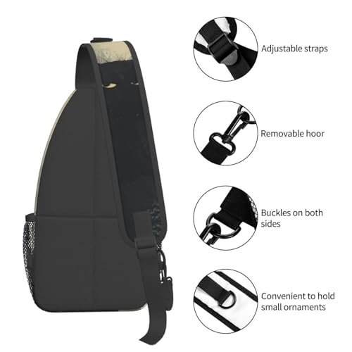 Image of SUPLUCHOM Sling Bag Cat Vintage Hiking Daypack Crossbody Shoulder Backpack Travel Chest Pack for Men Women Over 12 Years Old