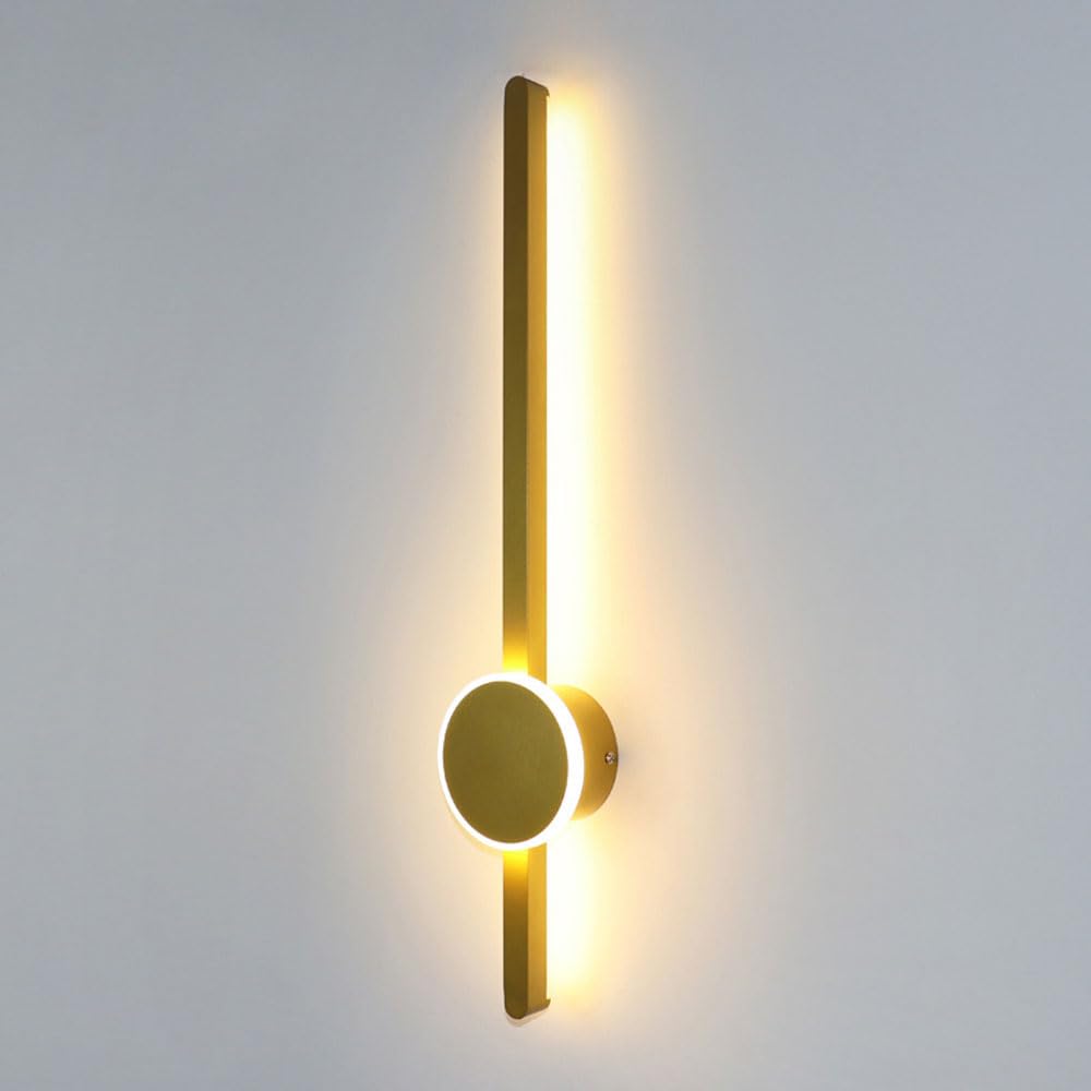 SXSCARKX Modern Long Strip Wall Sconces American Warm Light LED Linear Vanity Lamp Indoor Decoration Living Room Lighting Fixture Minimalist For Bedroom Bedside Staircase
